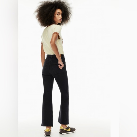 Aritzia Denim Forum|Twiggy high rise flare black jeans,closet staple•••size 26 - Picture 6 of 16